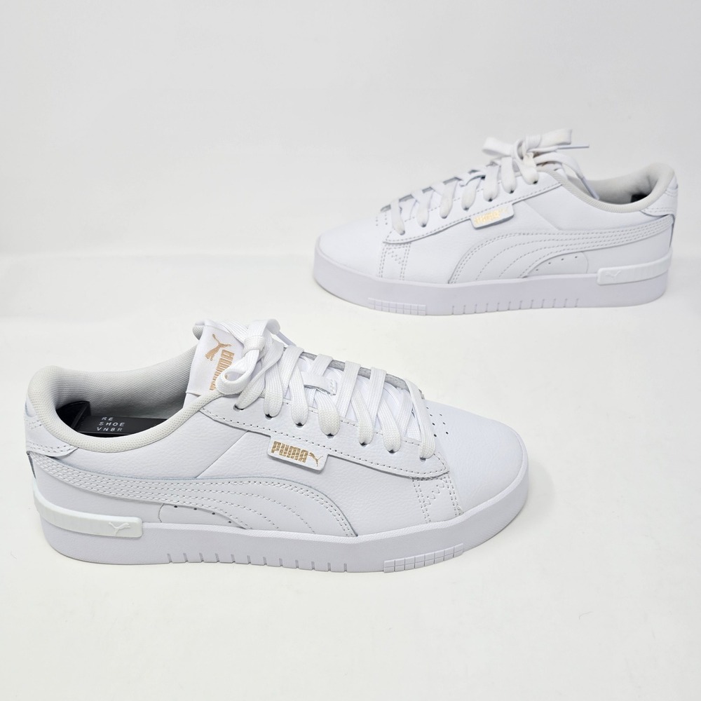 Puma Jada Renew White Leather Platform Sneakers 403456-30 Womens 8 - Picture 1 of 16